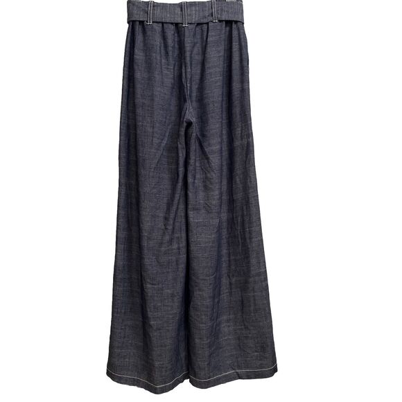 Karen Kane XS Wide Leg Pants Linen Blend High Rise Womens Extra Small NWT - Picture 3 of 11